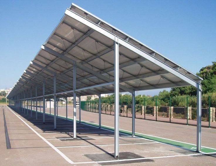 Commercial solar structure installation