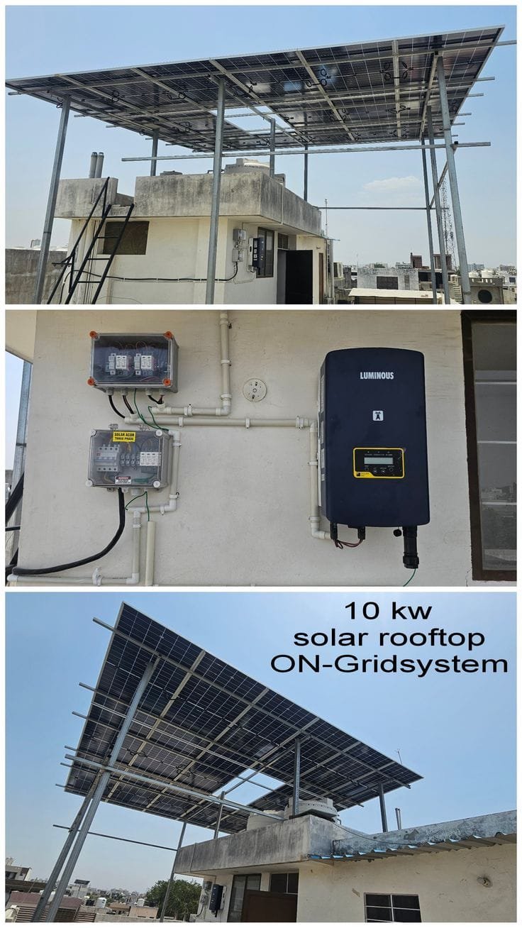 10 kW solar rooftop on-grid system